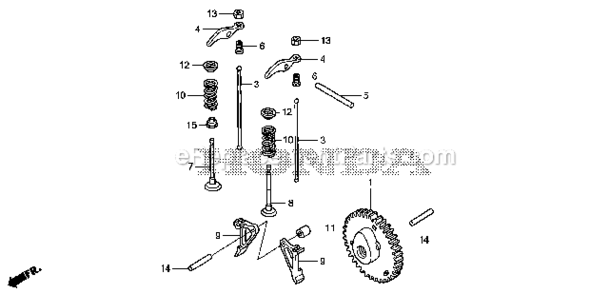 Part Location Diagram of 14751-ZM7-000 Honda Spring- Valve