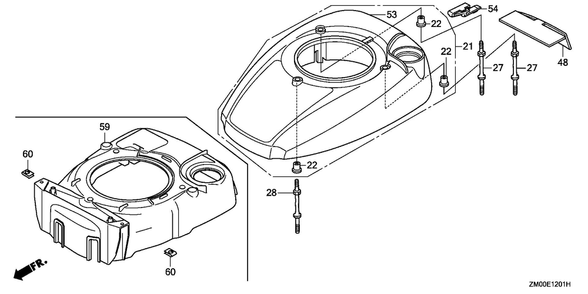 Part Location Diagram of 66871-611-000 Honda Nut, Center Panel