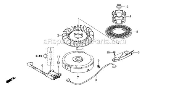 Flywheel_2 Diagram and Parts List for GJAAA-1607129 Honda Engine