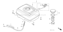 Part Location Diagram of 17510-ZE2-801ZC Honda Tank- Fuel Nh31