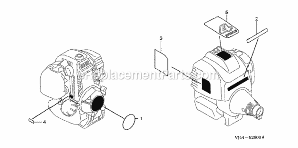 Labels 1 Diagram and Parts List for Type LTATVIN# HAFA-1000001 Honda Trimmer
