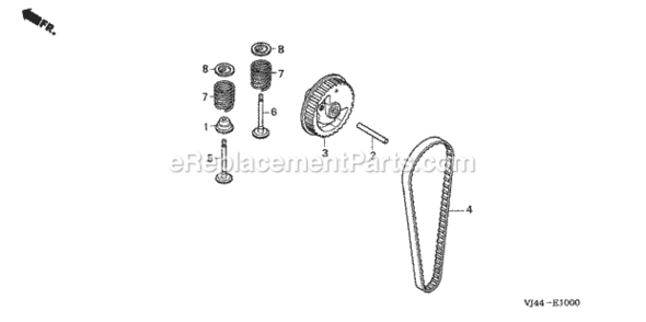 Cam Pulley Diagram and Parts List for Type LTATVIN# HAFA-1000001 Honda Trimmer