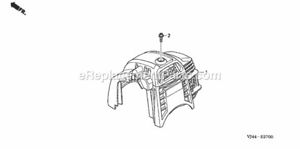 Cover Diagram and Parts List for Type LTATVIN# HAFA-1000001 Honda Trimmer