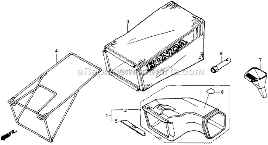 Part Location Diagram of 06814-VE2-030 Honda Chute Kit, Side Discharge