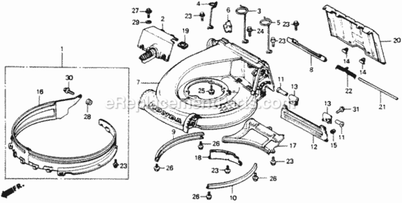 Part Location Diagram of 54518-VA3-900 Honda Guide C, Cable