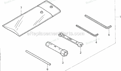 Tools 2 Diagram and Parts List for LNA Honda Trimmer
