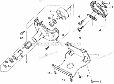 Clutch And Fan Cover Diagram and Parts List for LNA Honda Trimmer