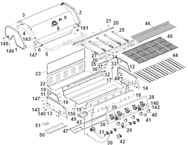 Part Location Diagram of 18431 Huntington Stainless Steel Heat Plate