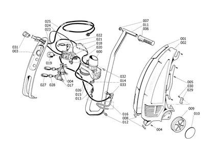 Tank Assembly Parts Diagram and Parts List for  Husky Compressor