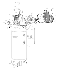 Part Location Diagram of VBG17952-VB Husky Complete Service Engine