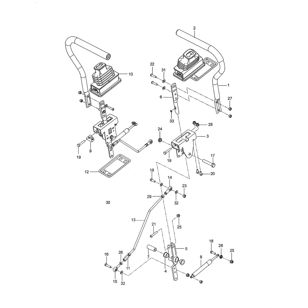 Steering Diagram and Parts List for  Husqvarna Lawn Tractor