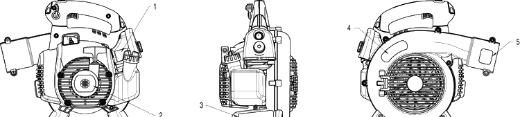 Decals Diagram and Parts List for  Husqvarna Leaf Blower / Vacuum