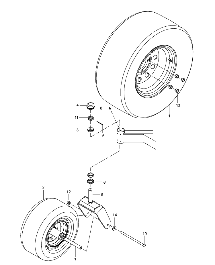 Wheels And Tires Diagram and Parts List for (96795370100)(2018-08) Husqvarna Lawn Mower