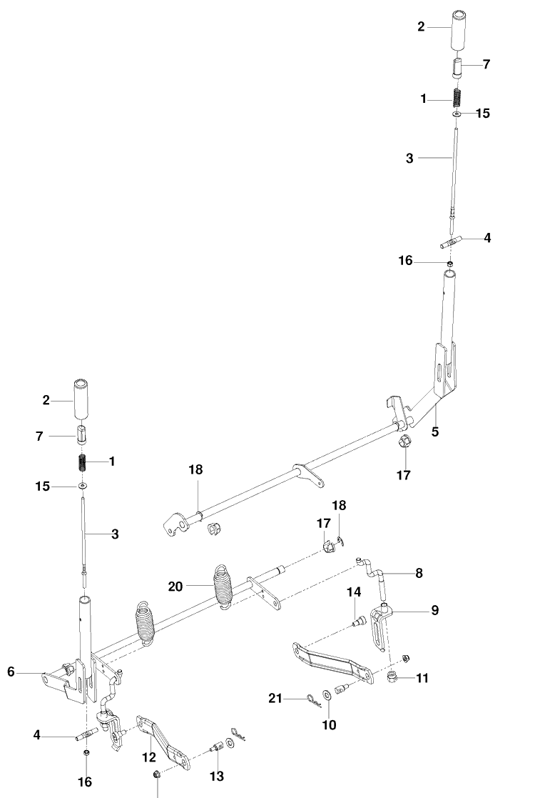 Brake Lit Diagram and Parts List for (96521501)(2010-01) Husqvarna Lawn Mower