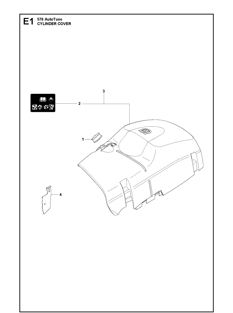Cylinder Cover Diagram and Parts List for  Husqvarna Chainsaw