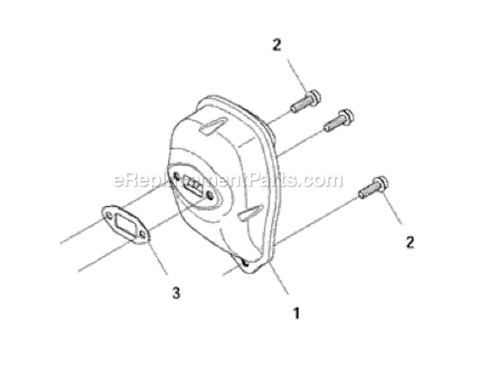 Muffler Diagram and Parts List for  Husqvarna Trimmer