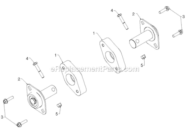 Auger Housing Impeller Diagram and Parts List for 96193007105 - 2012-08 Husqvarna Snow Blower