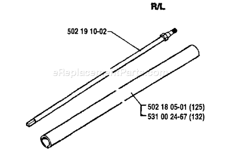 Page R Diagram and Parts List for 132 RD 1991-11 Husqvarna Trimmer
