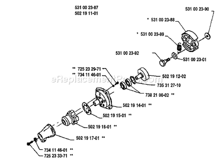 Page D Diagram and Parts List for 132 RD 1991-11 Husqvarna Trimmer