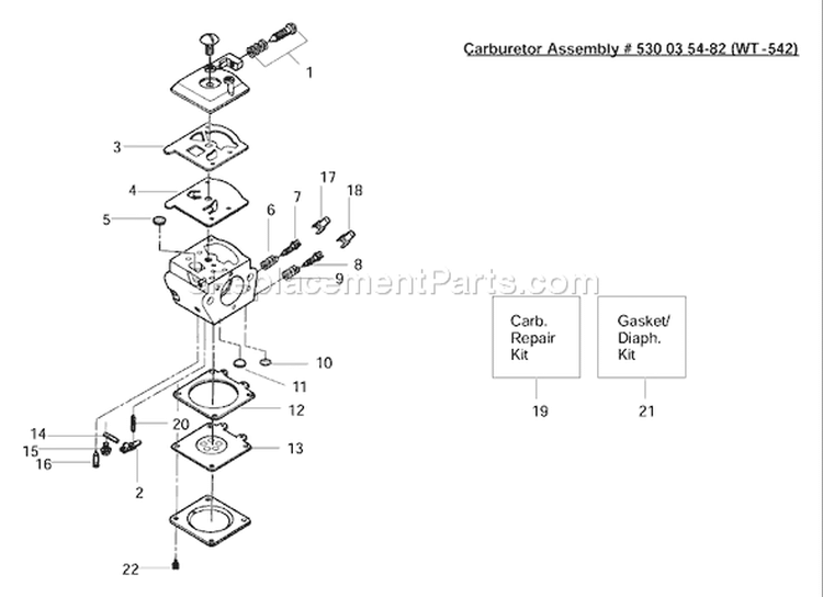 Page C Diagram and Parts List for 2003-01 Husqvarna Chainsaw