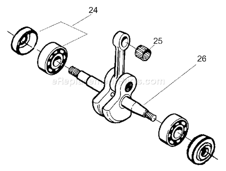 Page F Diagram and Parts List for 2001-05 Husqvarna Chainsaw