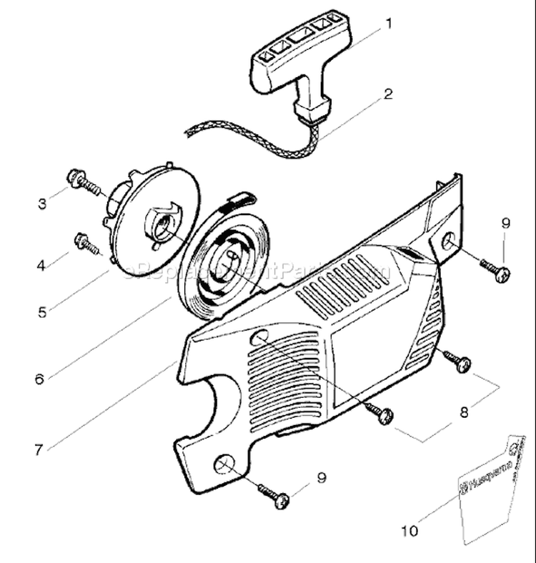 Page D Diagram and Parts List for 141 LE 2004-05 Husqvarna Chainsaw