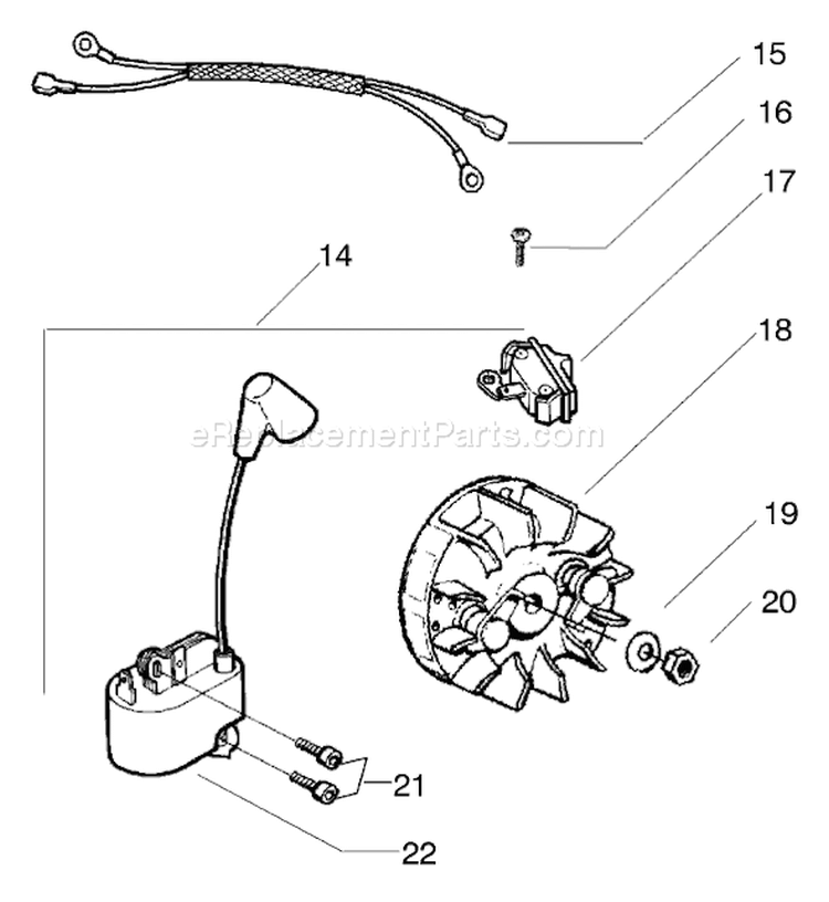 Page G Diagram and Parts List for 142 E 2005-03 Husqvarna Chainsaw