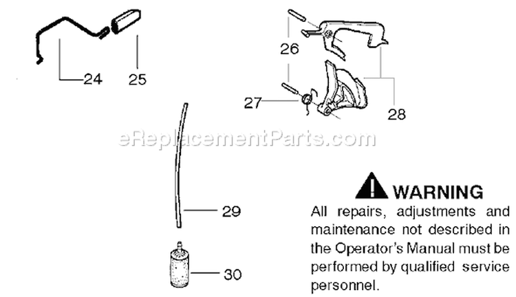Page L Diagram and Parts List for 142 E 2006-12 Husqvarna Chainsaw