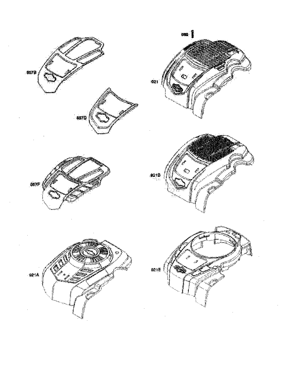 Blower housing Diagram and Parts List for  Husqvarna Lawn Mower