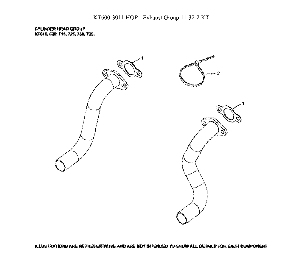 Exhaust Diagram and Parts List for  Husqvarna Lawn Mower