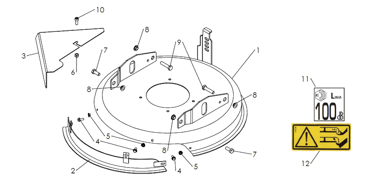 Cover Diagram and Parts List for DBS51-DBY51 2018-06 Husqvarna Lawn Mower