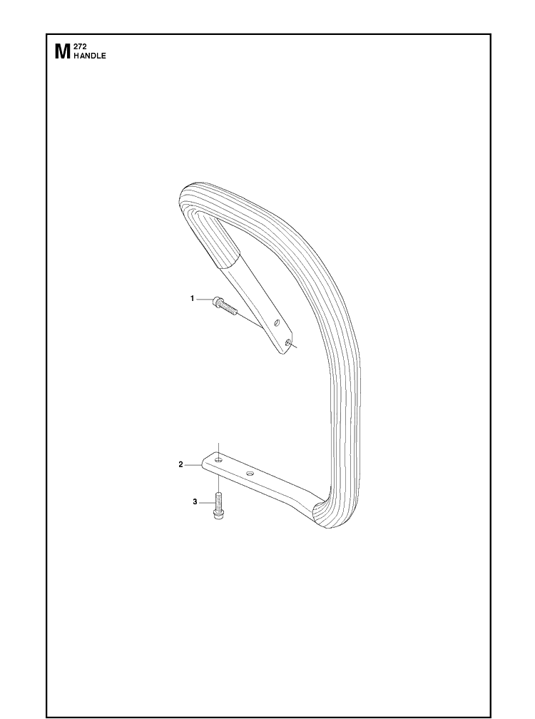 Handle Diagram and Parts List for 20173200001-20182200000 Husqvarna Chainsaw