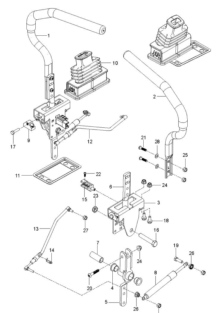 Steering Diagram and Parts List for (96795390300)(2018-10) Husqvarna Lawn Mower