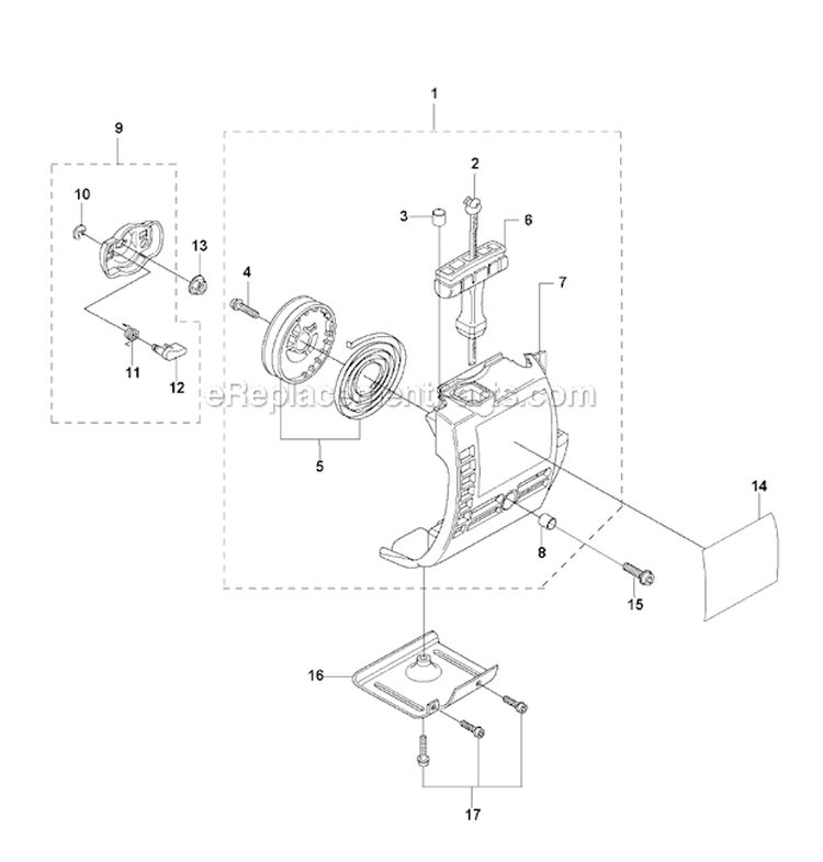 Carburetor Zama C1Q-El24 Diagram and Parts List for  Husqvarna Hedge Trimmer