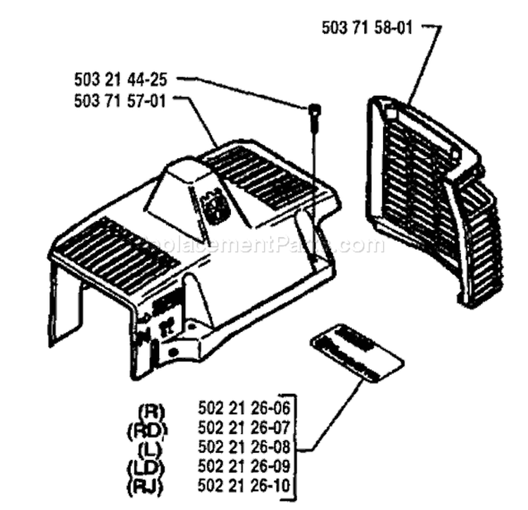 Page M Diagram and Parts List for 225 L 1994-06 Husqvarna Trimmer