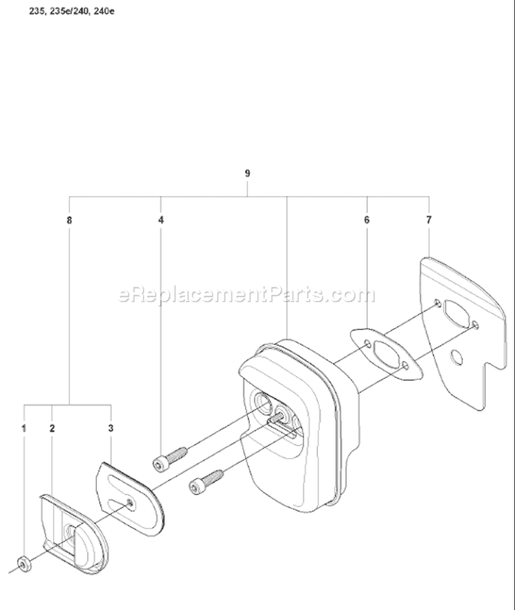 Page I Diagram and Parts List for 240 E 2008-01 Husqvarna Chainsaw