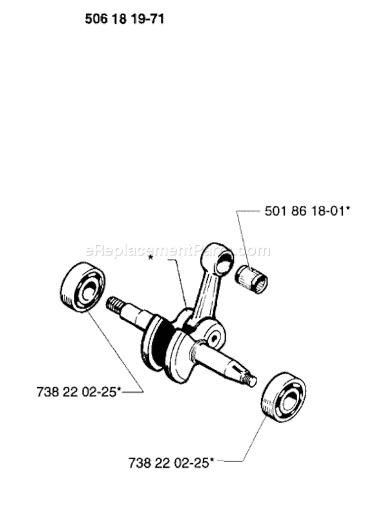 Page E Diagram and Parts List for 1996-01 Husqvarna Chainsaw