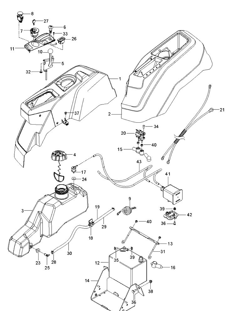 Ignition System Diagram and Parts List for (96795390300)(2018-10) Husqvarna Lawn Mower
