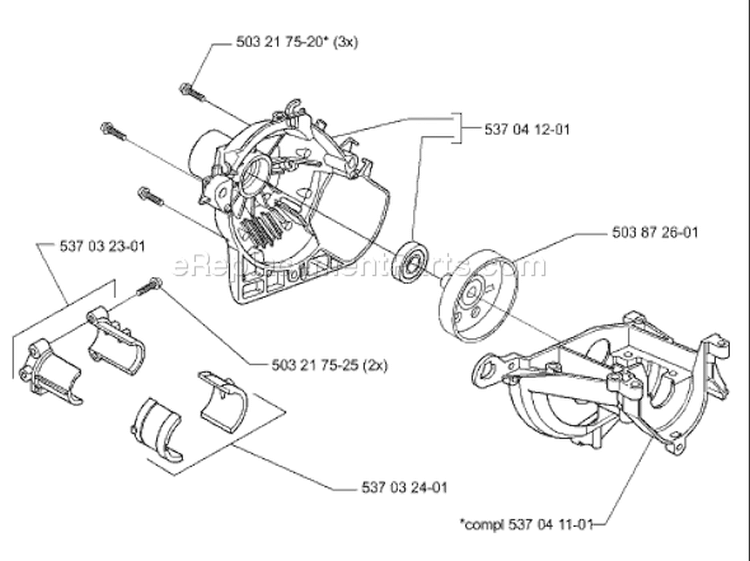 Page F Diagram and Parts List for 325 LXT 2000-01 Husqvarna Trimmer