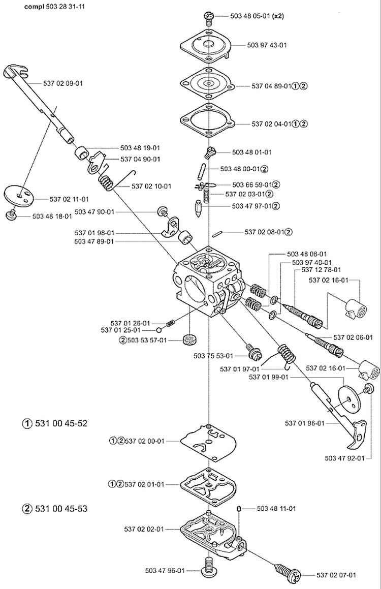 Page C Diagram and Parts List for 326 P5X 2004-06 Husqvarna Pole Saw