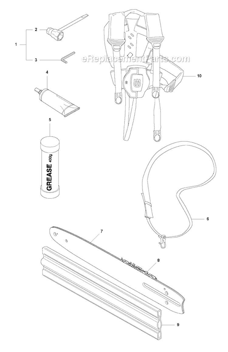 Accessories Diagram and Parts List for 2012-01 Husqvarna Pole Saw