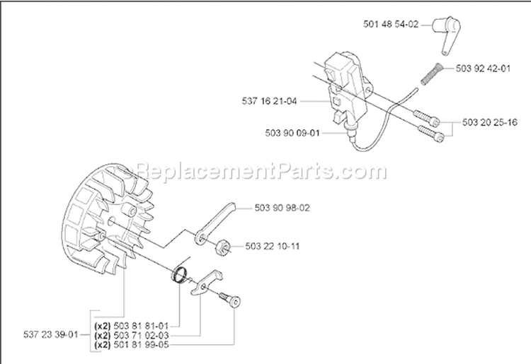 Page G Diagram and Parts List for 338 XPT 2006-09 Husqvarna Chainsaw