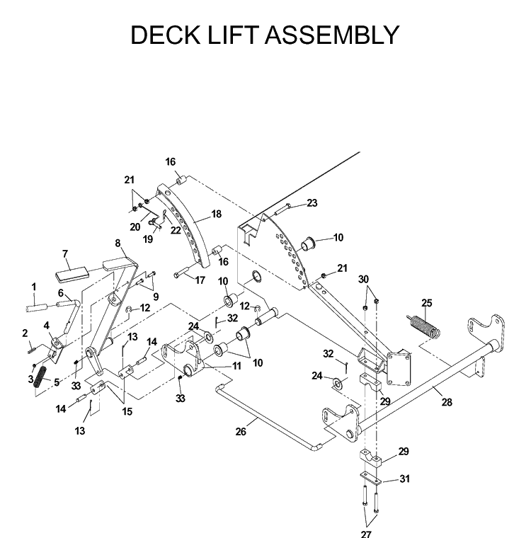 Mower Lift / Deck Lift Diagram and Parts List for IZ5223 (968999208)(2004-09) Husqvarna Lawn Mower