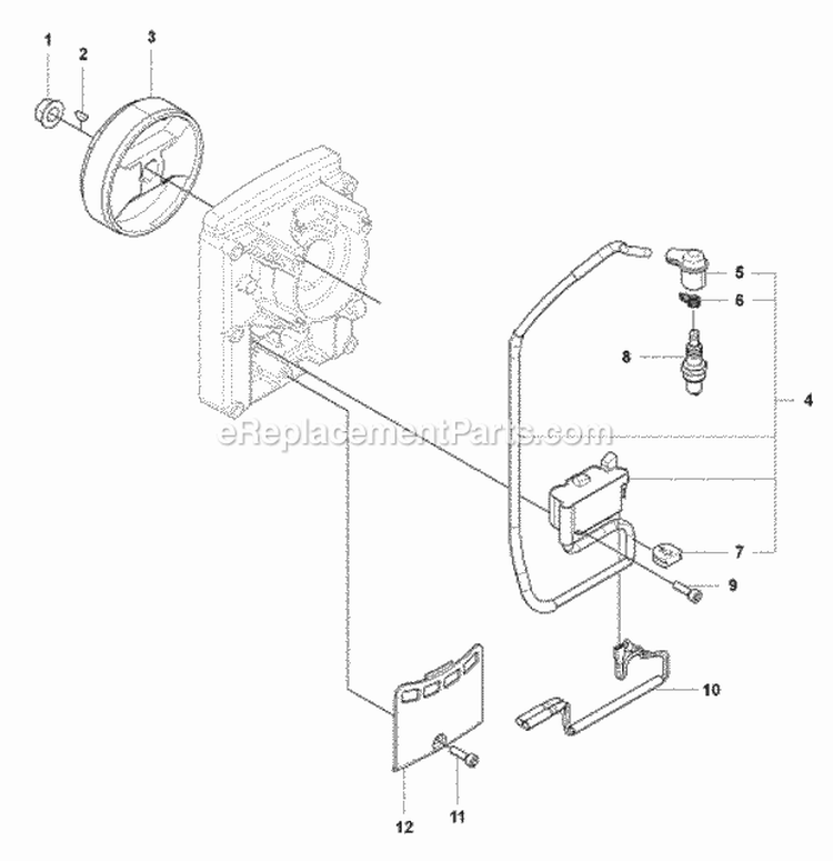 Ignition System Diagram and Parts List for 2009-03 Husqvarna Leaf Blower / Vacuum