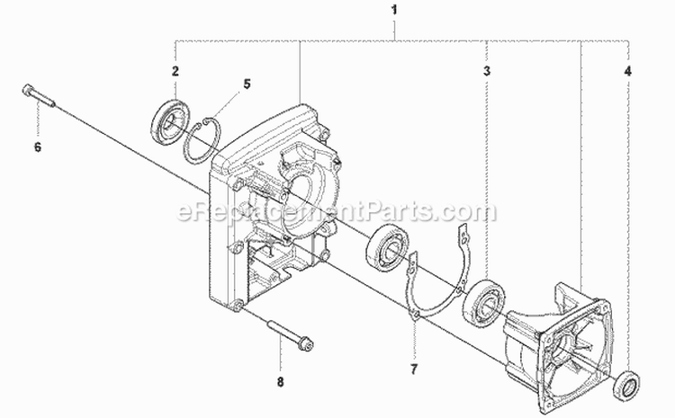 Piston  Crankshaft Diagram and Parts List for 2009-03 Husqvarna Leaf Blower / Vacuum