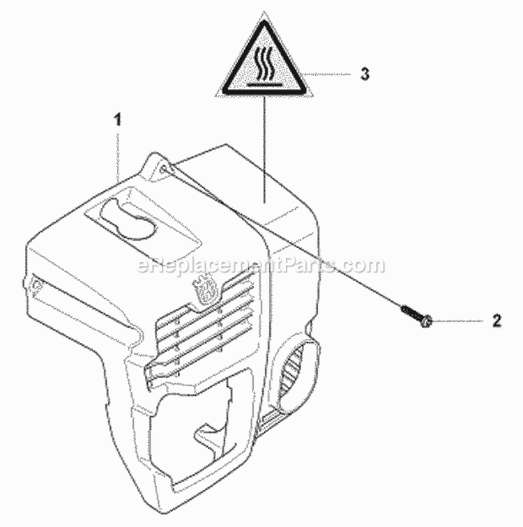 Cylinder Cover Diagram and Parts List for 2009-03 Husqvarna Leaf Blower / Vacuum