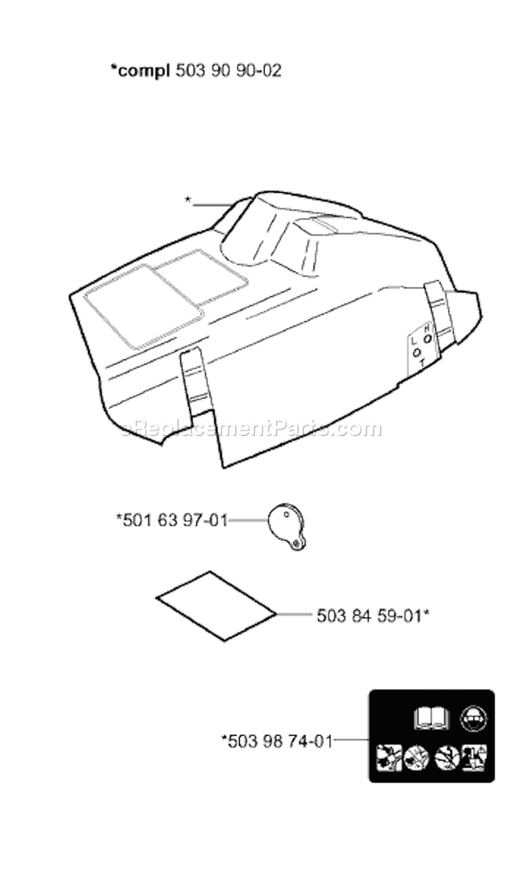 Page N Diagram and Parts List for 2001-06 Husqvarna Chainsaw