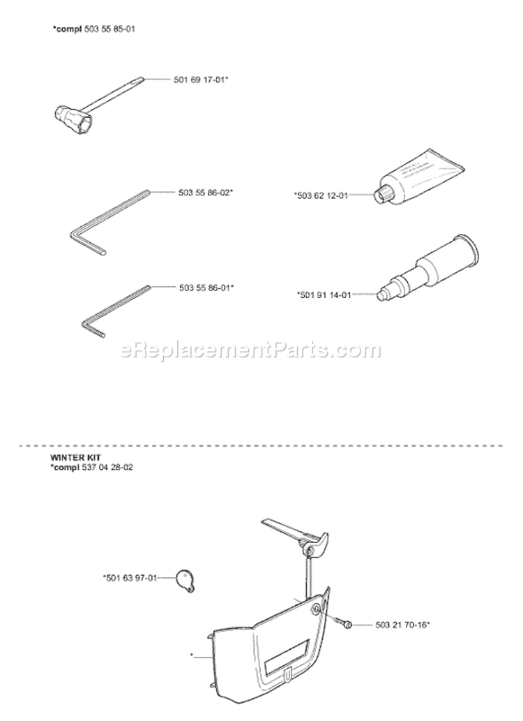 Page A Diagram and Parts List for XP EPA 2004-03 Husqvarna Chainsaw
