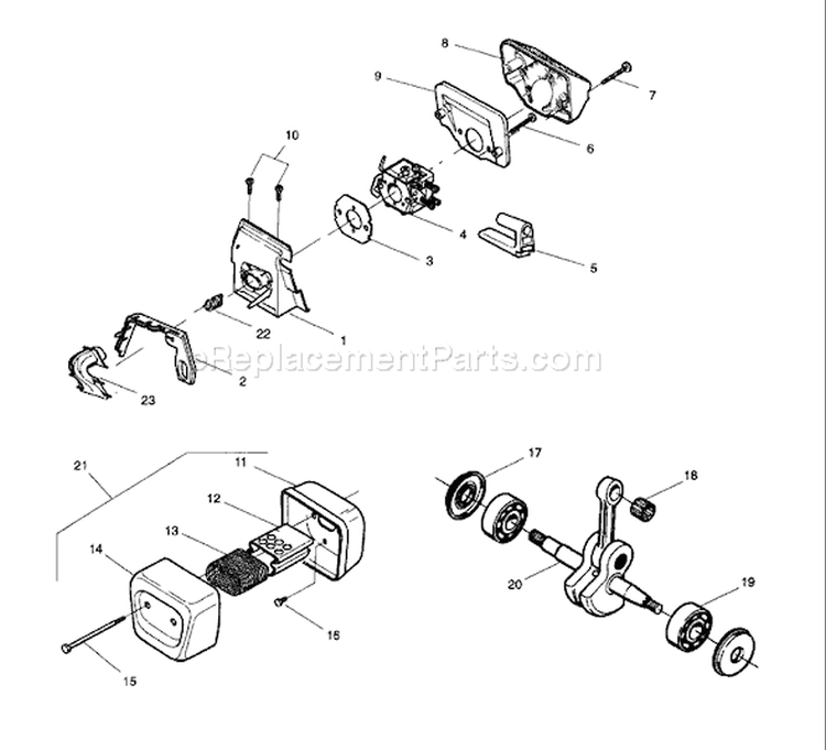 Page A Diagram and Parts List for 1997-07 Husqvarna Chainsaw