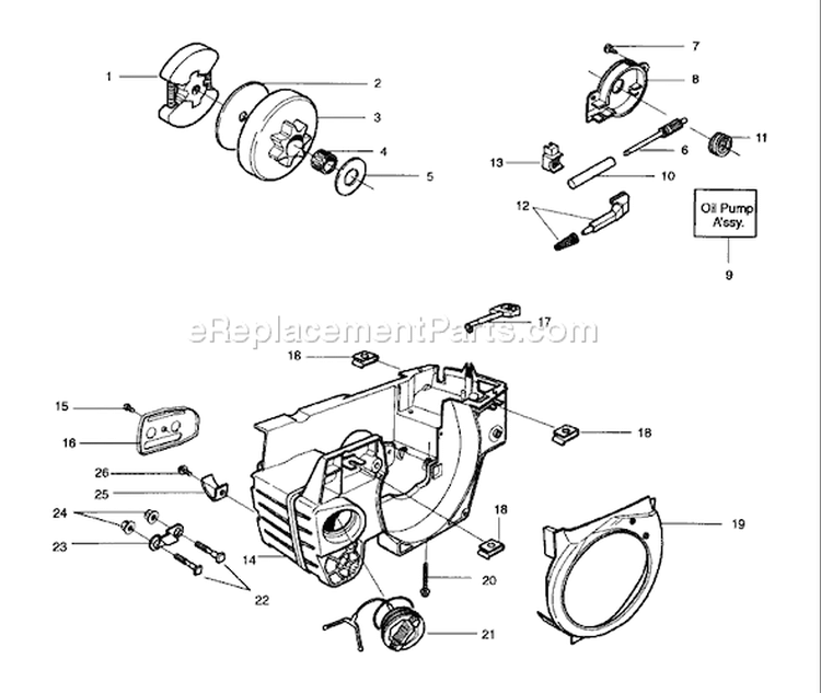 Page D Diagram and Parts List for 1997-07 Husqvarna Chainsaw